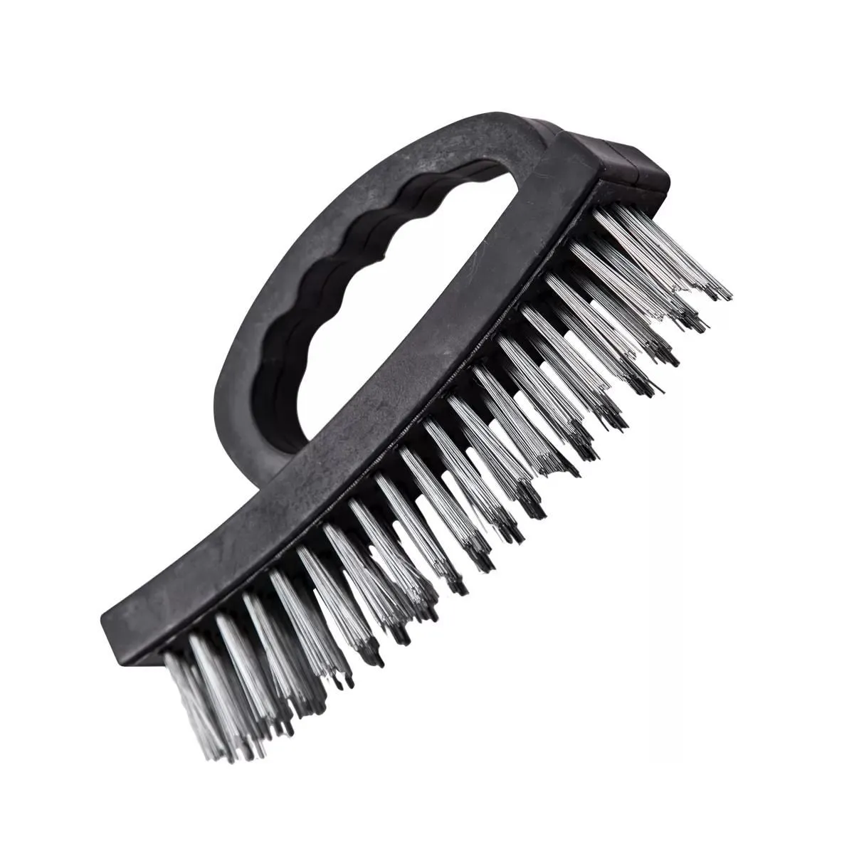 Ergonomic Industrial Plastic Handle Steel Wire Brush for Heavy-Duty Cleaning Handheld industrial wire brush with non-slip plastic grip for professional cleaning