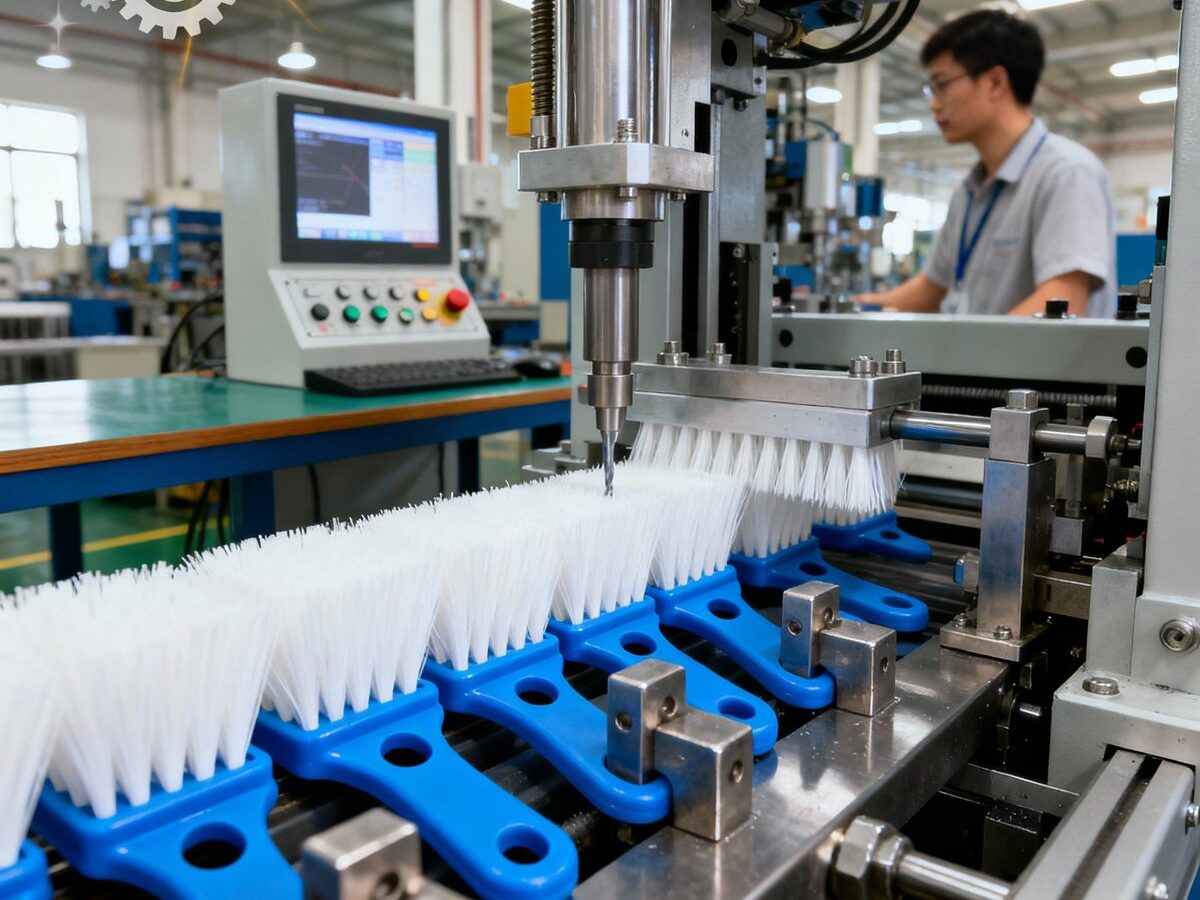 automatic flocking machine installing bristles brush