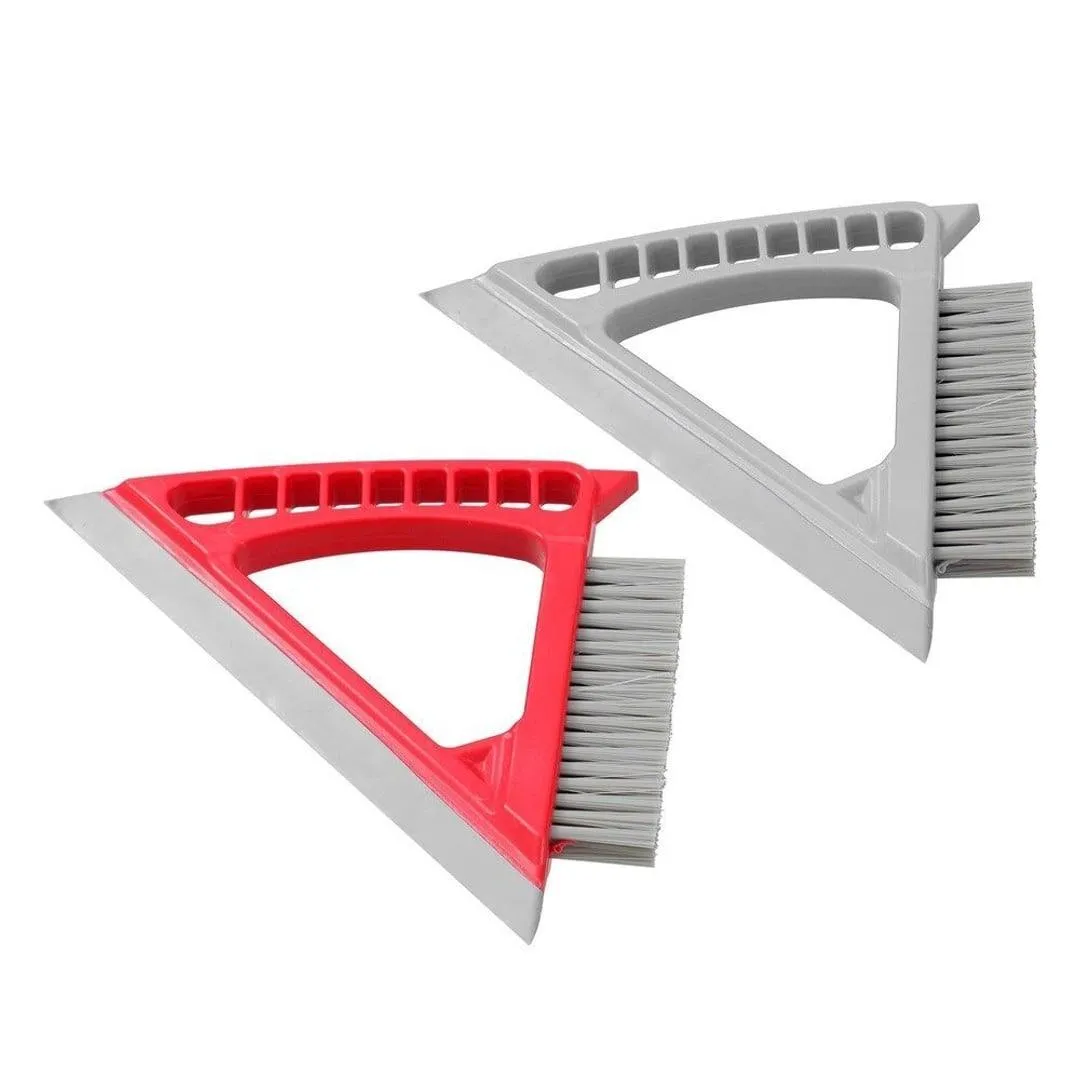 3-in-1 professional window squeegee and scrubber cleaning tool for streak-free glass